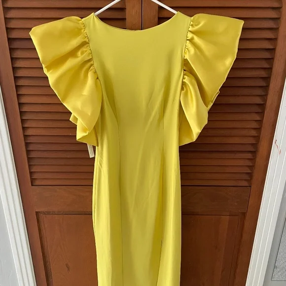 anthropologie yellow satin dress Buy Anthropologie Yellow Milly Satin High-Neck Midi Dress from Next USA